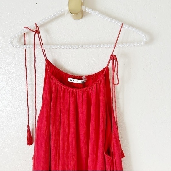 NEW Alice + Olivia Dania red tank size L - Picture 6 of 12